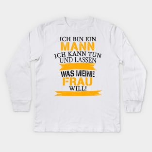 Mann lustige Sprüche Ehemann Männer Geschenke Kids Long Sleeve T-Shirt